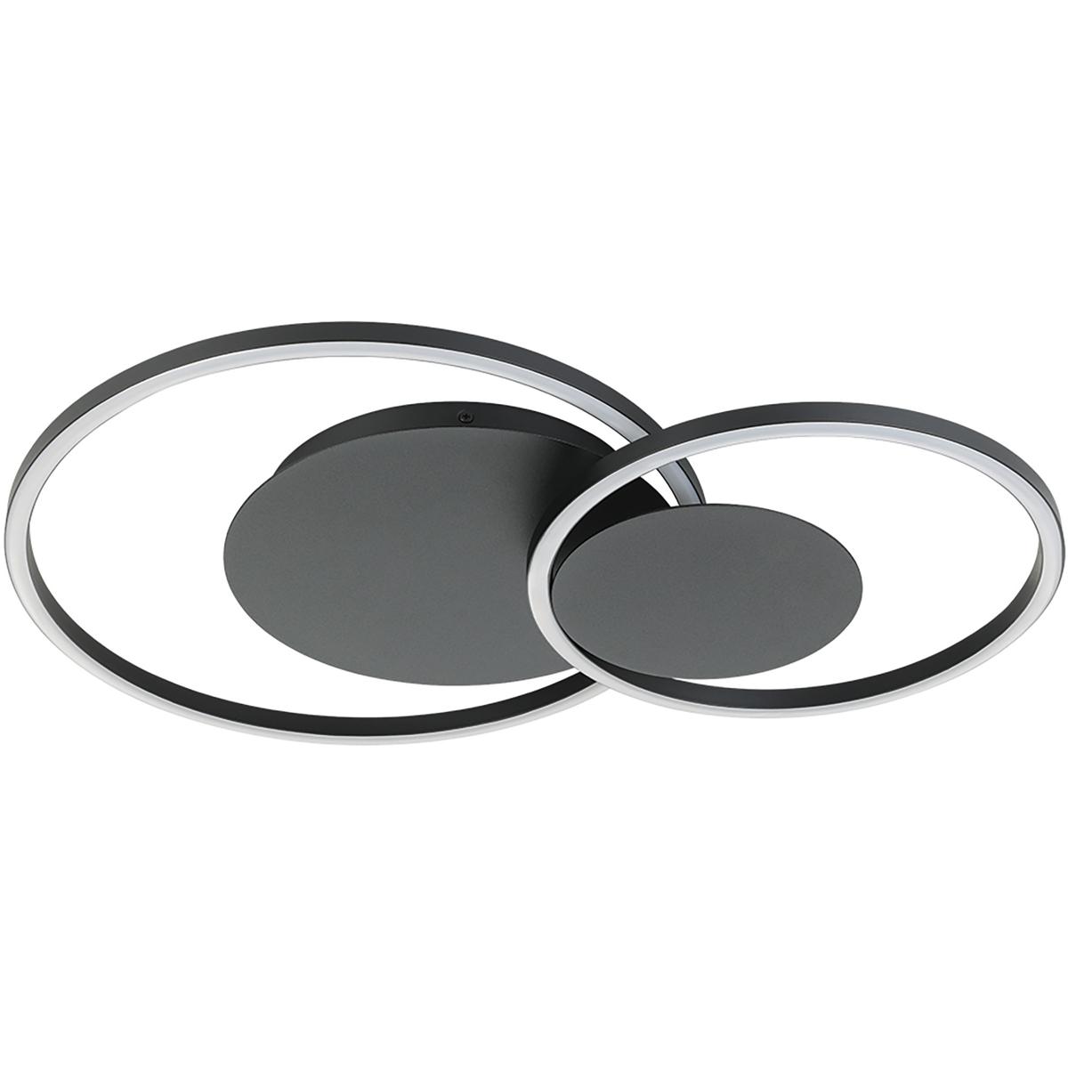 Eglo 205749A Palma 2 Light 15.75 inch Structured Black Ceiling Light