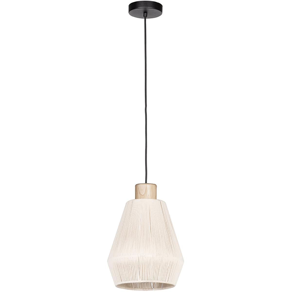 Eglo 205762A Lanier 1 Light 8 inch Black and Natural Mini Pendant Ceiling Light