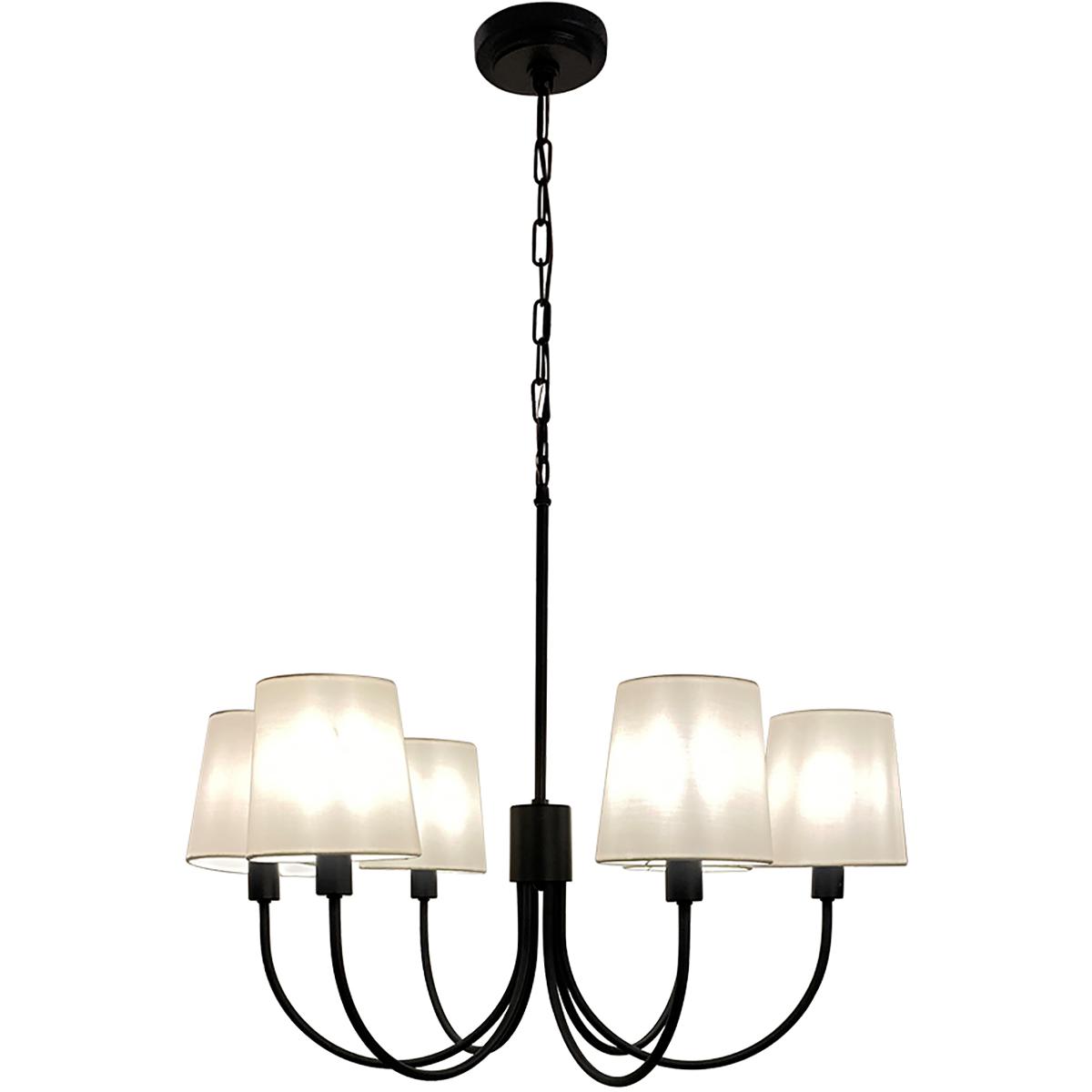 Eglo 205788A Smyrna 6 Light 26.77 inch Black Chandelier Ceiling Light