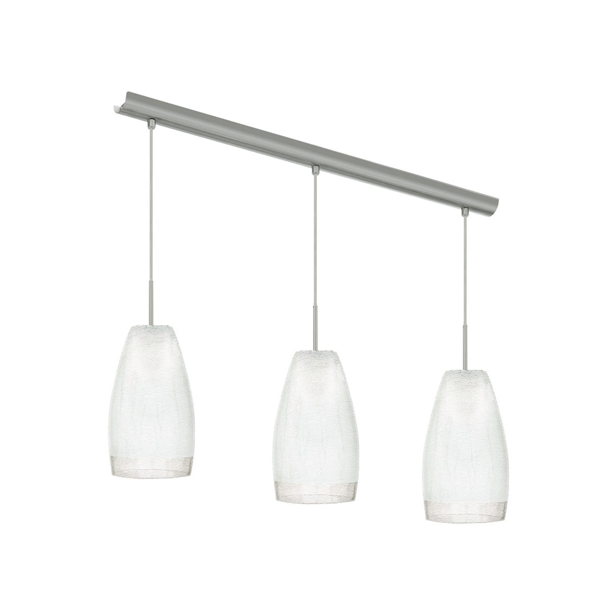 Eglo 20598A Crash 3 Light 28 inch Matte Nickel Kitchen Island Pendant Ceiling Light