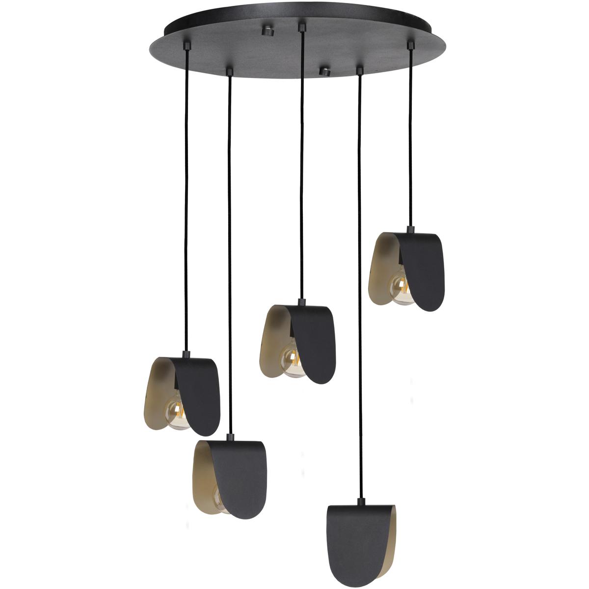 Eglo 390183A Serenara 5 Light 21.65 inch Black and Gold Pendant Ceiling Light