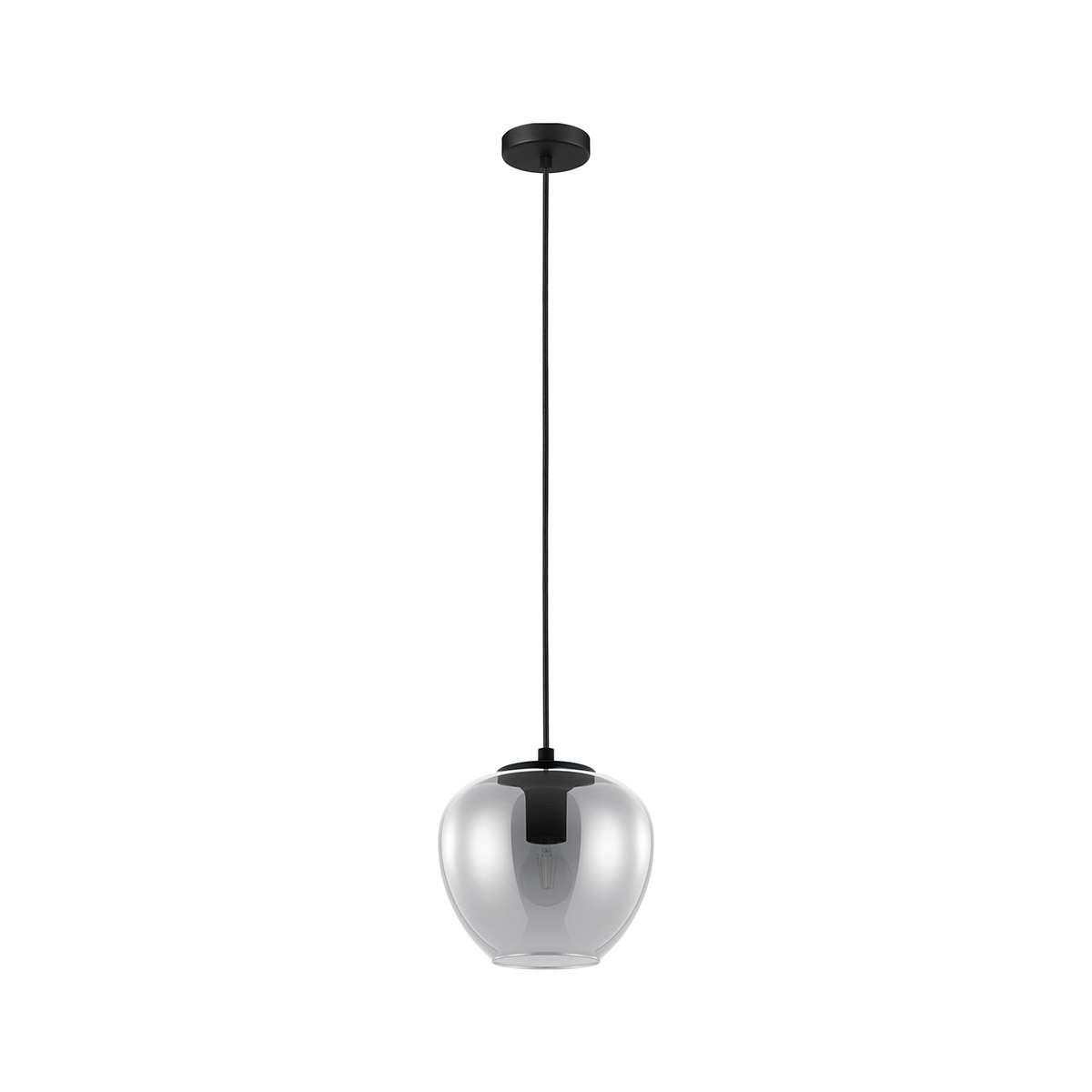 Eglo 39656A Priorat 1 Light 9.25 inch Black Mini Pendant Ceiling Light