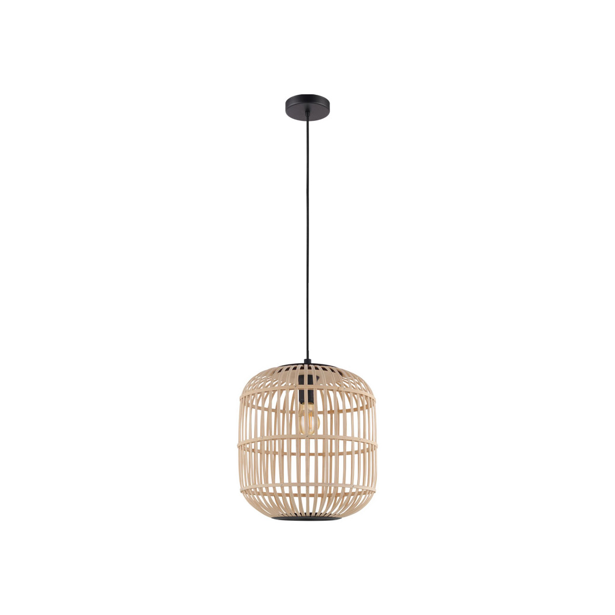 Eglo 43216A Bordesley 1 Light 13.75 inch Black Drum Pendant Ceiling Light