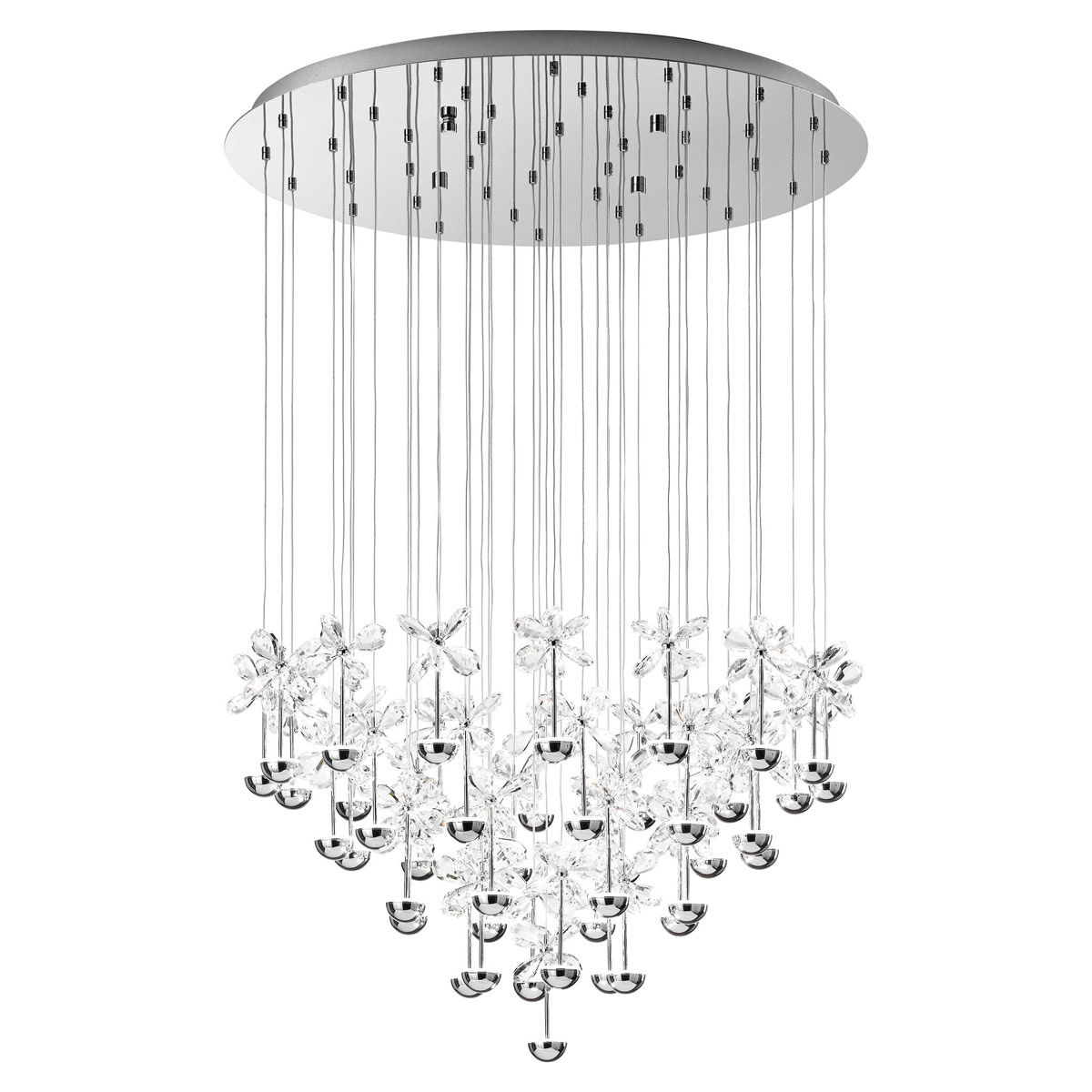 Eglo 93661A Pianopoli LED 30.75 inch Chrome Multi Light Pendant Ceiling Light