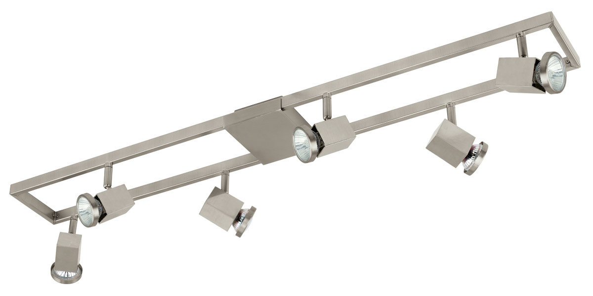 Eglo 93679A Zeraco 6 Light 120 Matte Nickel Track Light Ceiling Light