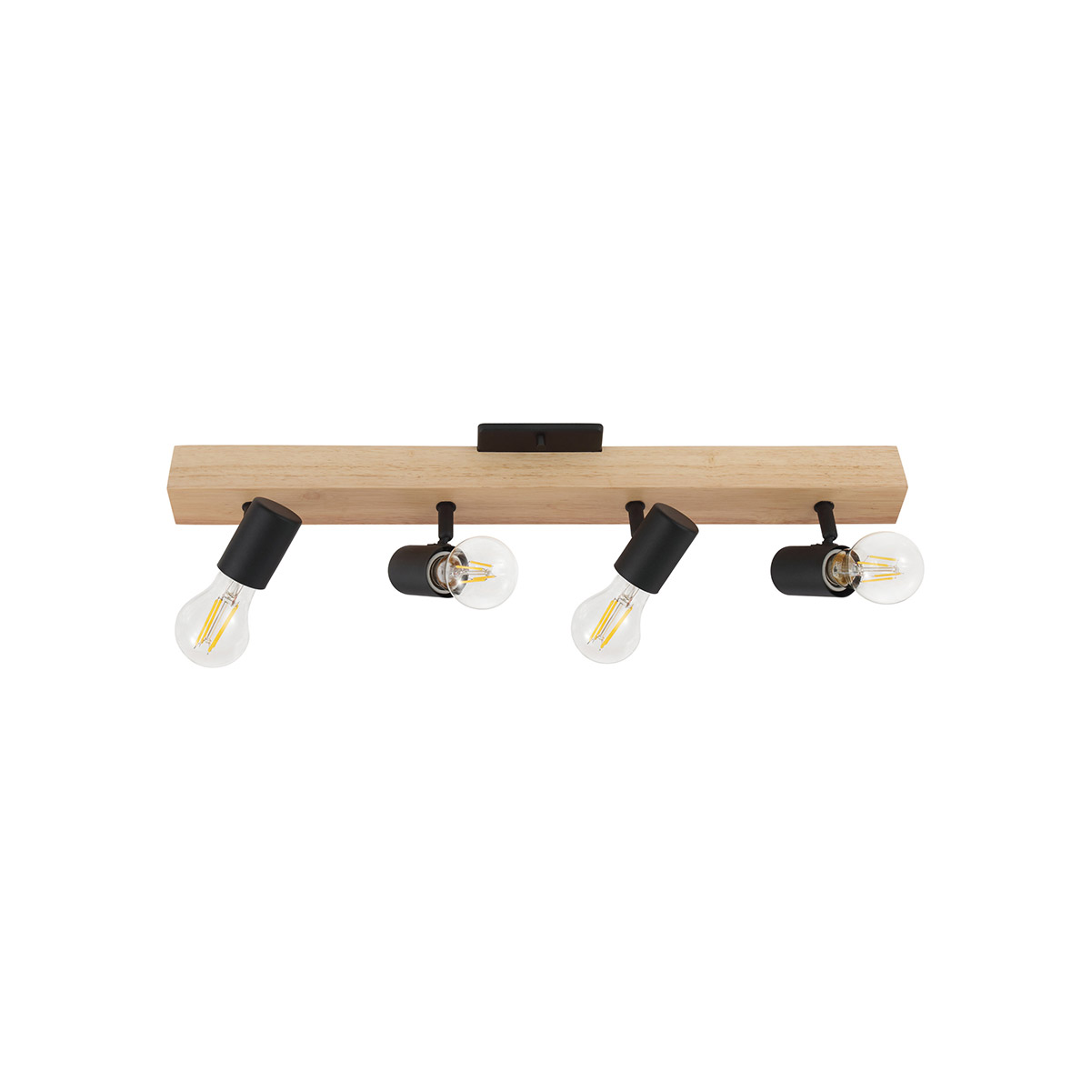 Eglo 98114A Kingswood 4 Light 120 Brown and Black Track Light Ceiling Light
