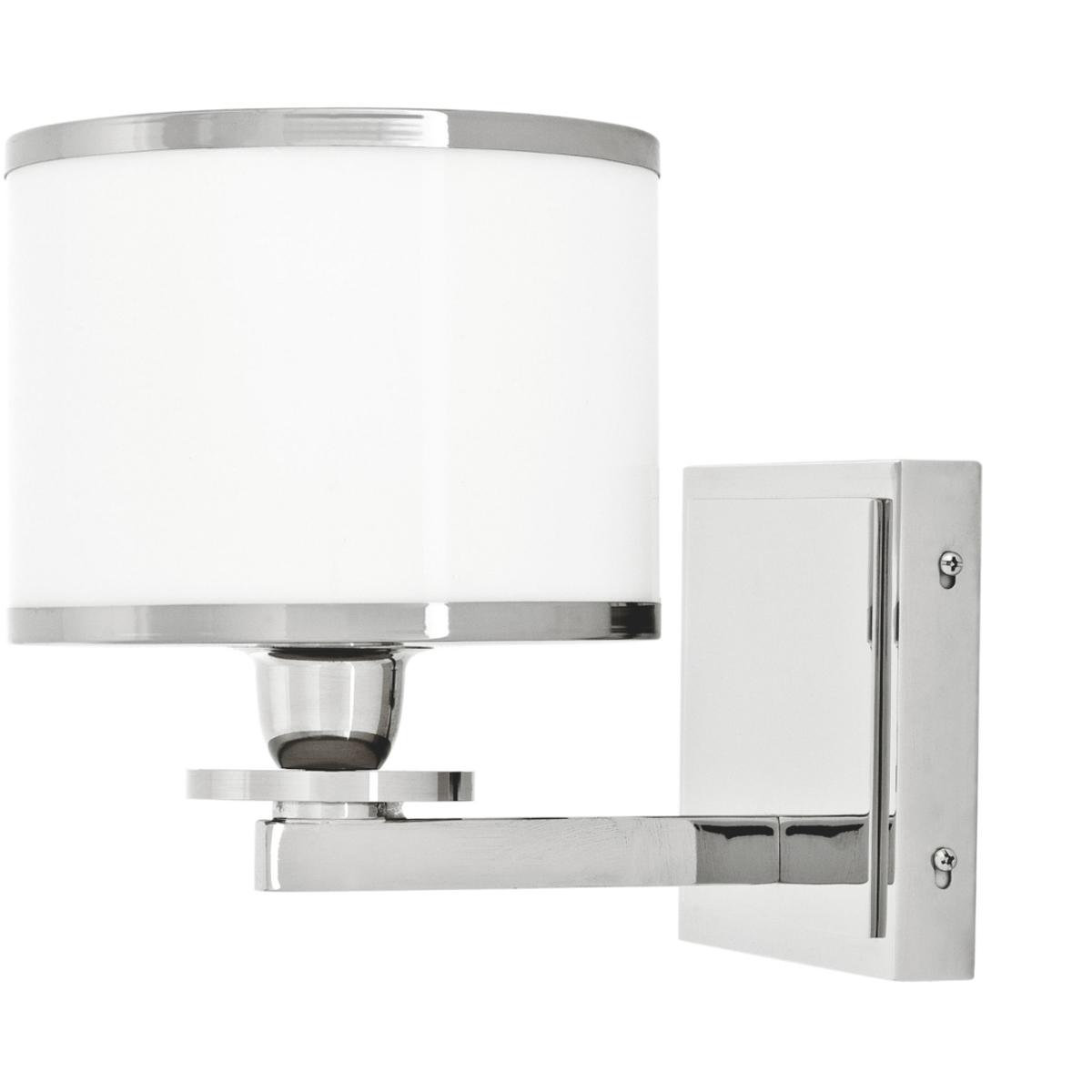 Eichholtz 108439UL van Cleeff 1 Light 7.09 inch Nickel and White Glass Wall Lamp Wall Light