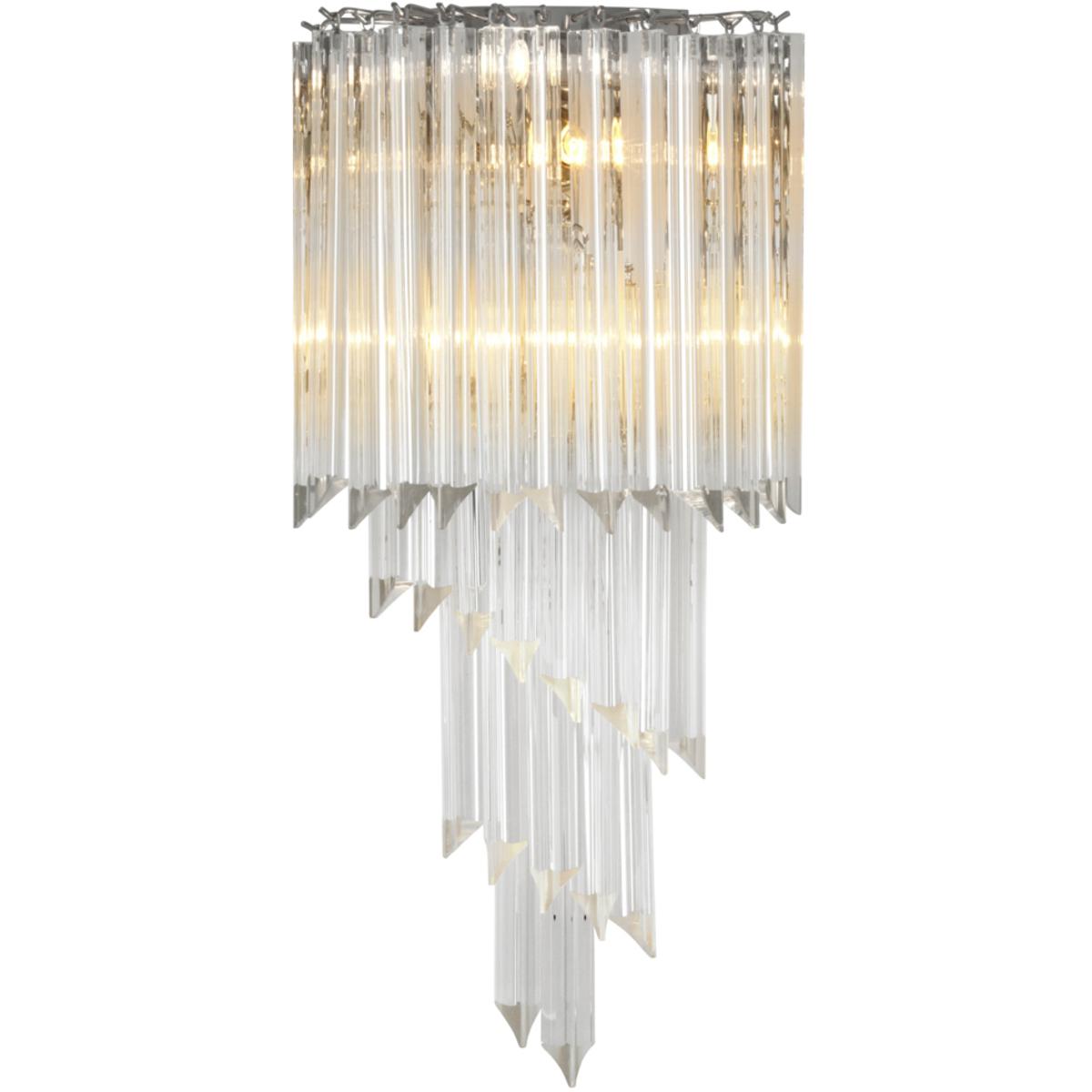 Eichholtz 109530UL Marino 3 Light 11.81 inch Clear Glass and Nickel Wall Lamp Wall Light