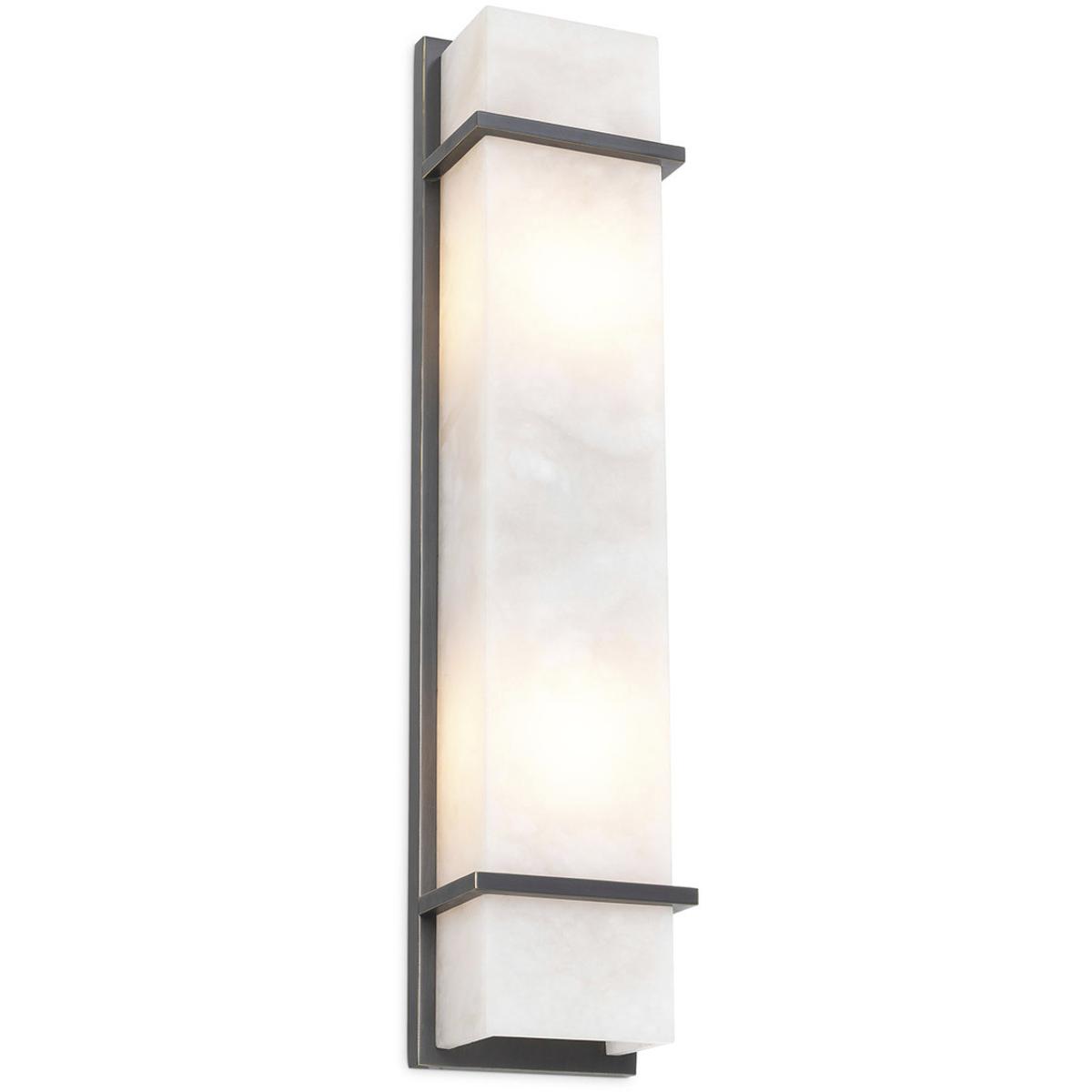 Eichholtz 114444UL Spike 2 Light 5.12 inch Alabaster and Bronze Highlight Wall Lamp Wall Light, Large
