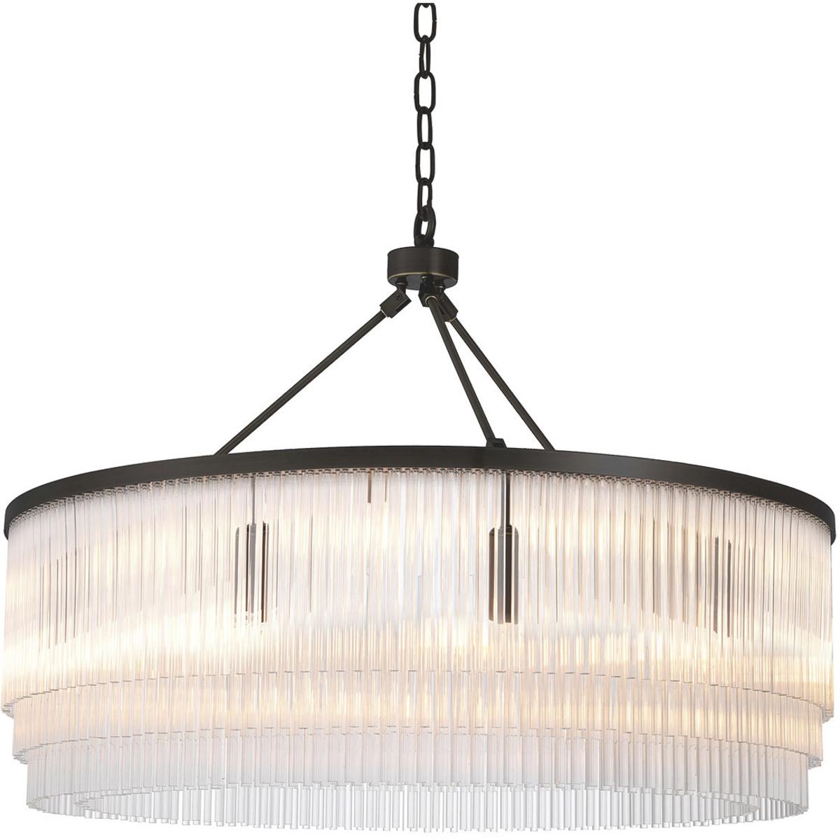 Eichholtz 114786UL Hector 10 Light 35.43 inch Bronze Highlight and Clear Glass Chandelier Ceiling Light, Large