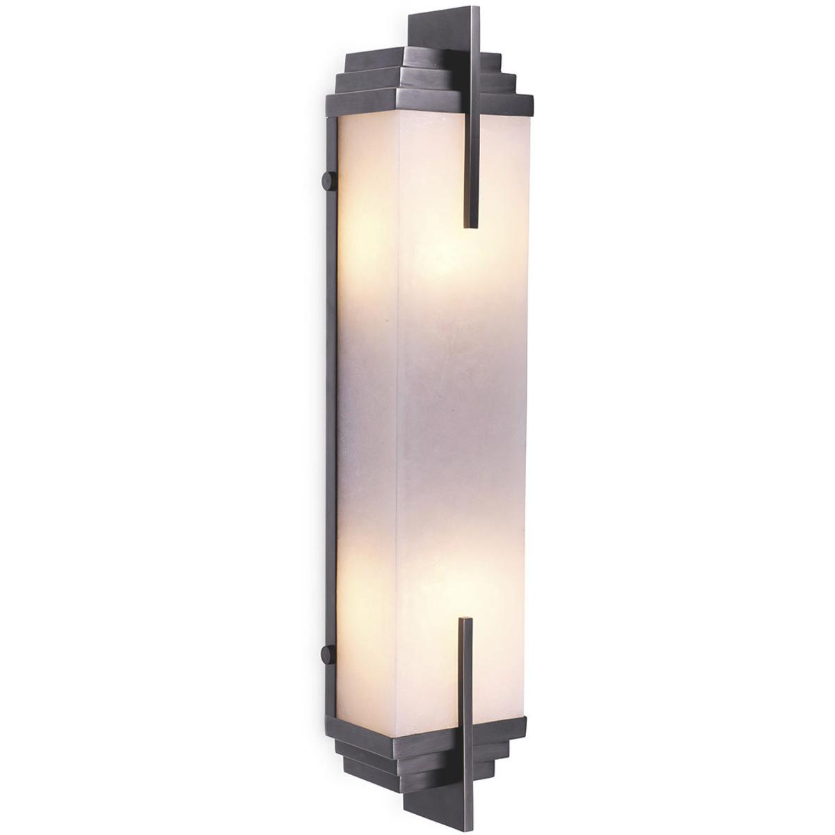Eichholtz 116314UL Harman 2 Light 4.13 inch Bronze Highlight and Alabaster Wall Lamp Wall Light in Bronze Highlight with Alabaster