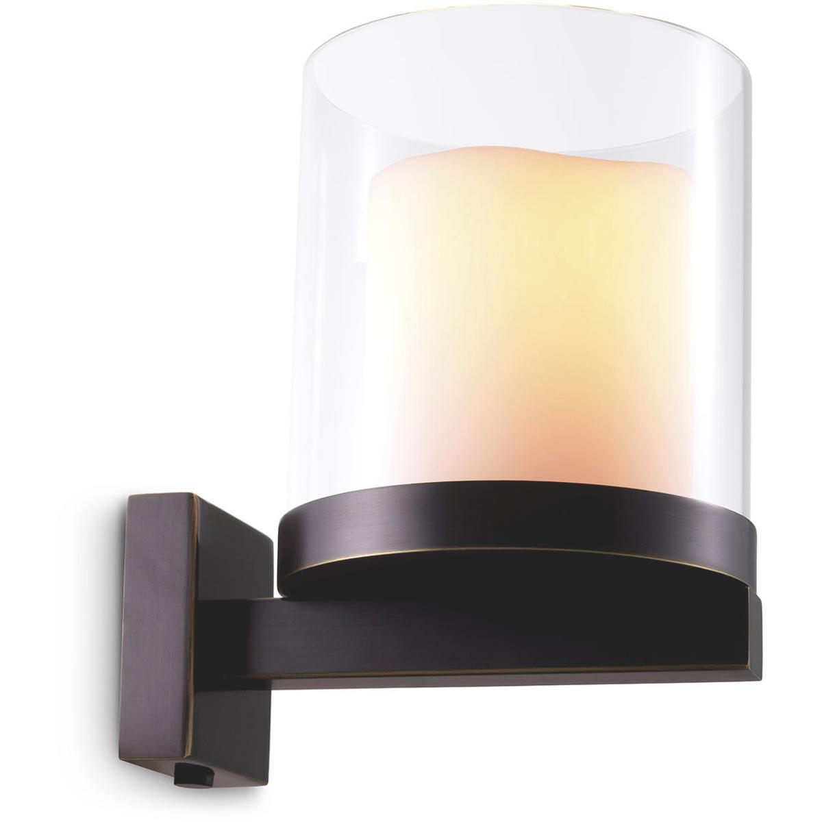 Eichholtz 116356UL Donovan 1 Light 5.51 inch Bronze Highlight and Clear Glass and Including Faux Candle Shade Wall Lamp Wall Light