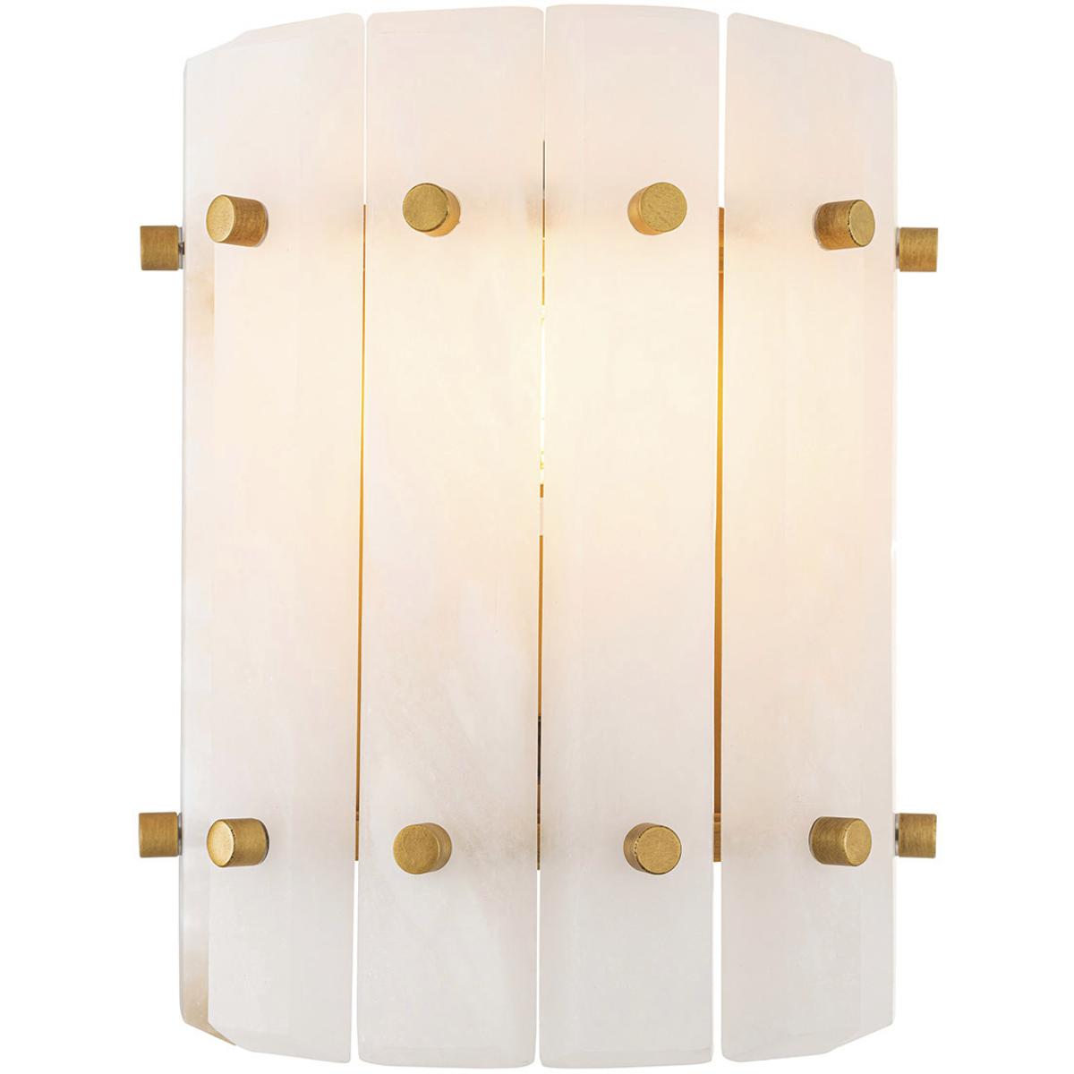 Eichholtz 116689UL Blason 1 Light 8.66 inch Alabaster and Antique Brass Wall Lamp Wall Light