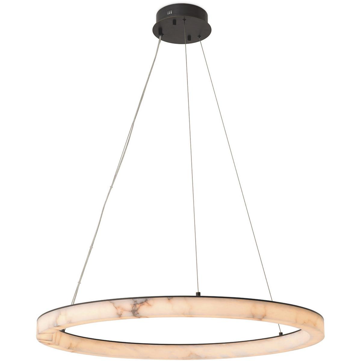 Eichholtz Sankt Gallen Chandelier – Alabaster Ring with Bronze Accents