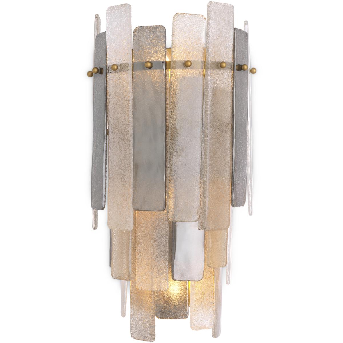 Eichholtz Greyson Wall Sconce â Antique Brass with Handmade Glass Shades