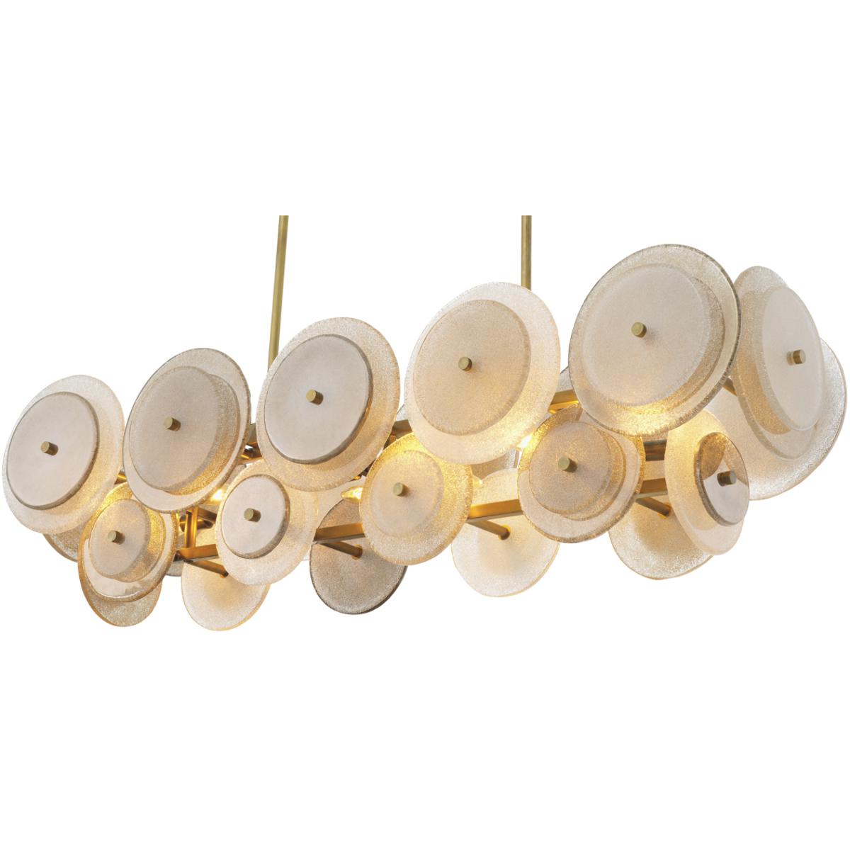 Eichholtz 118358UL Hyde 12 Light 15.75 inch Vintage Brass and Handmade Glass Pendant Ceiling Light