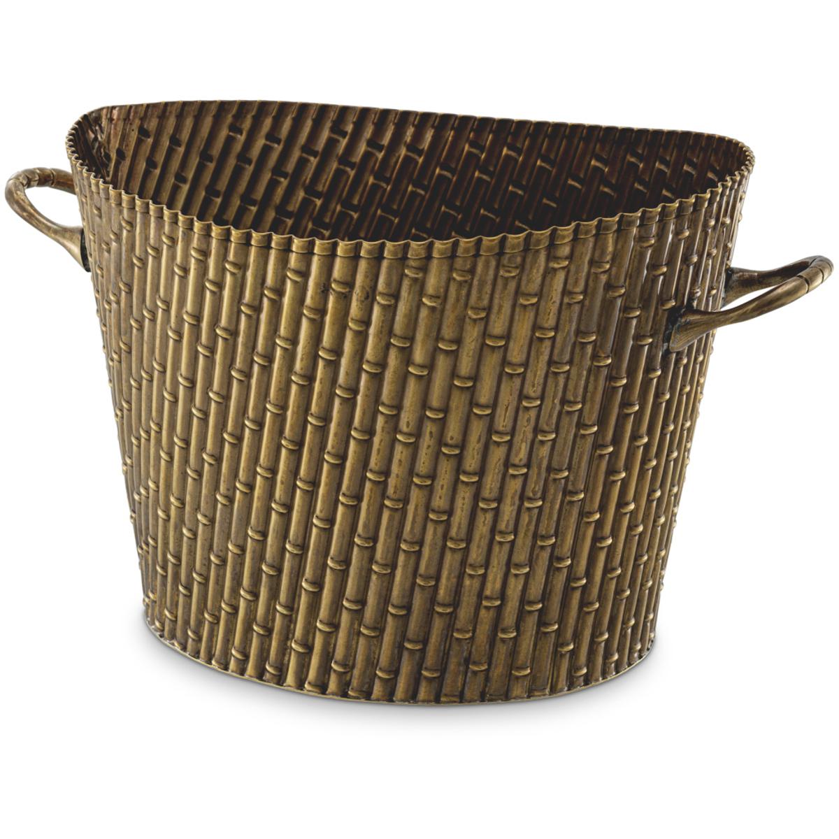 Ethnicraft Wine Cooler Barletta S Vintage Brass Finish