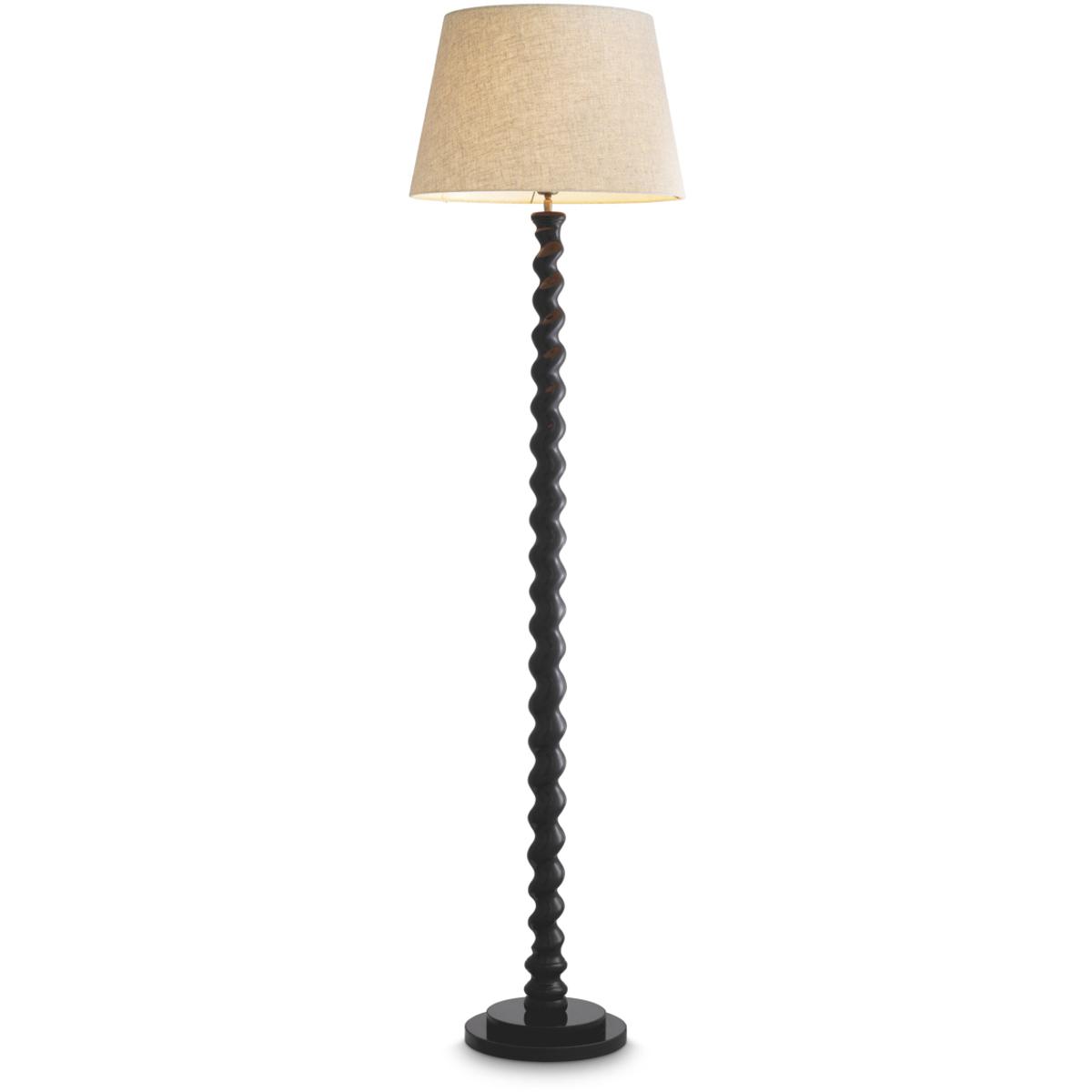 Eichholtz 119896UL Massimo 73.82 inch 60 watt Piano Black and Black Granite Base Floor Lamp Portable Light