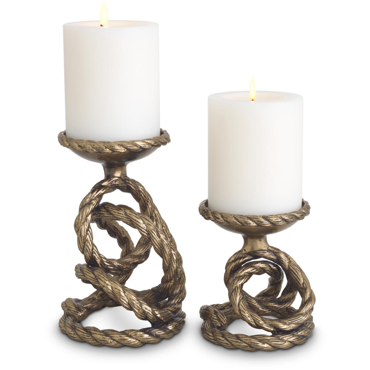 Ethnicraft Candle Holder Corwyn Antique Brass Set Of 2