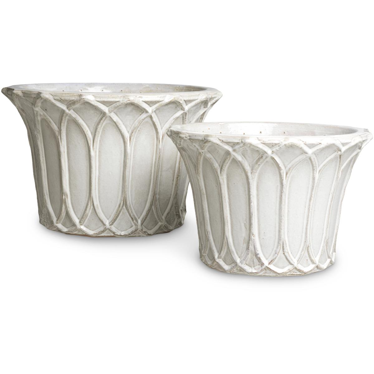 Eichholtz 120381 Iverson Light Grey Ceramic Outdoor Planter