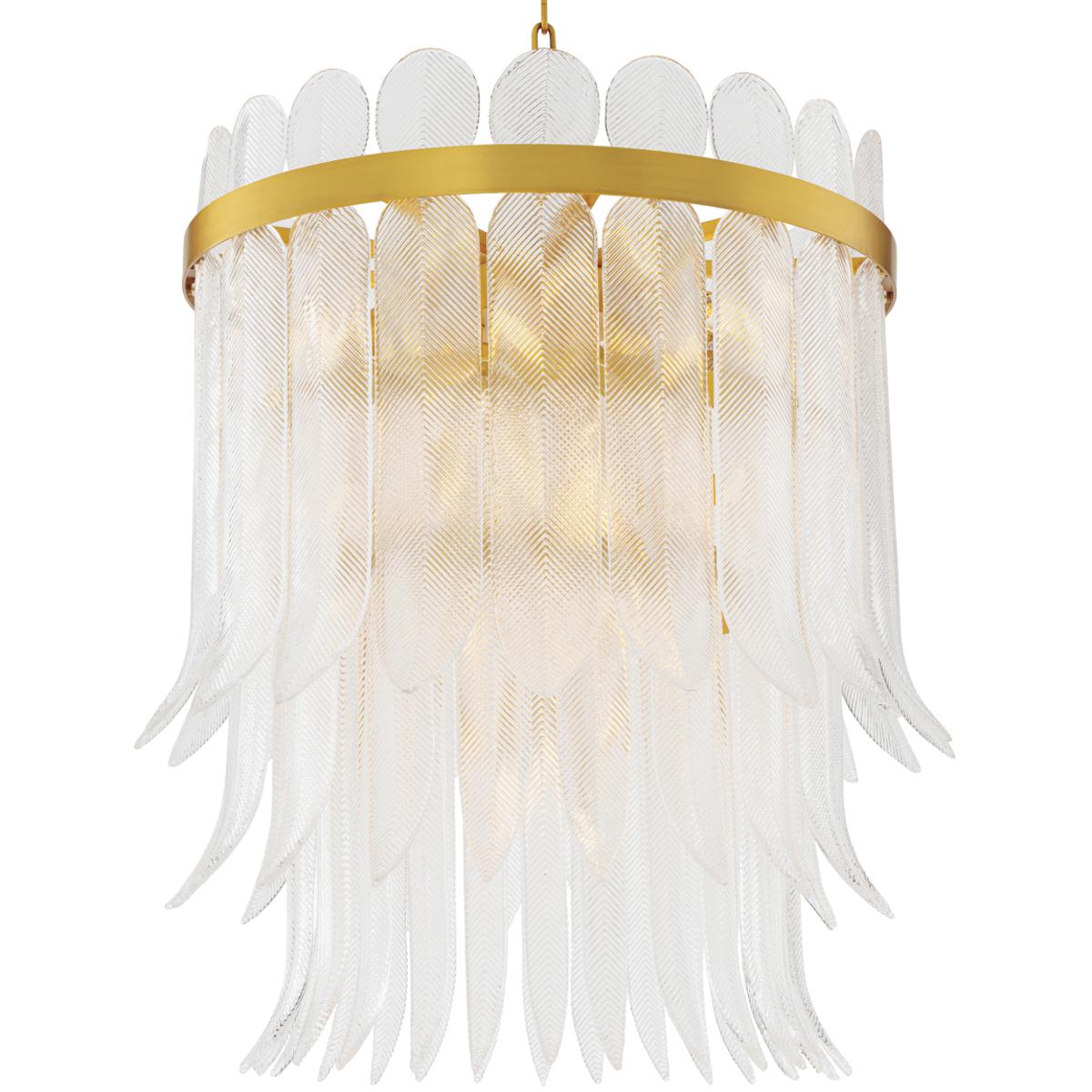Eichholtz 120411UL Erika 9 Light 27.95 inch Antique Brass and Clear Glass Pendant Ceiling Light
