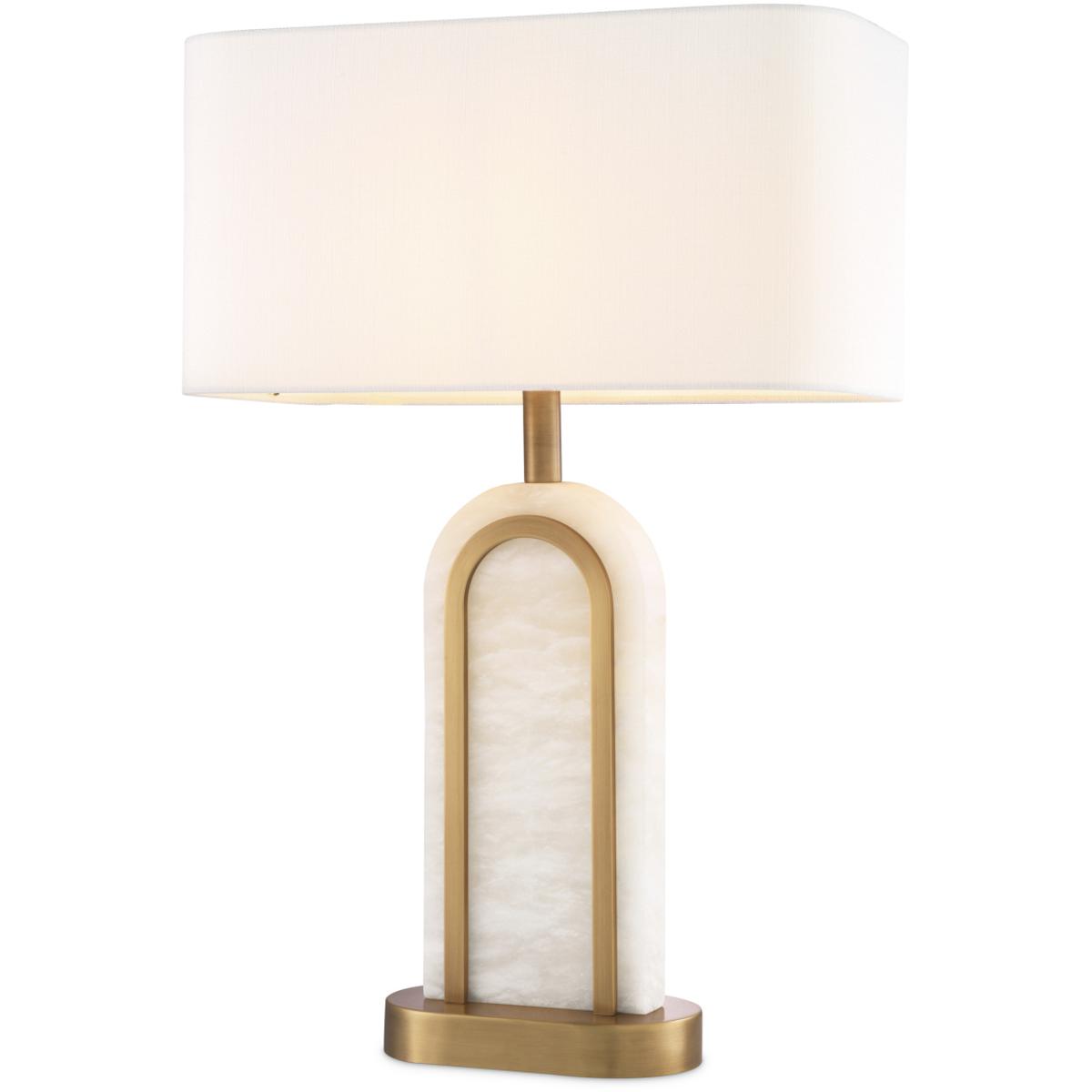 Eichholtz 118164UL Palladio 26.38 inch Antique Brass with Alabaster Table Lamp Portable Light