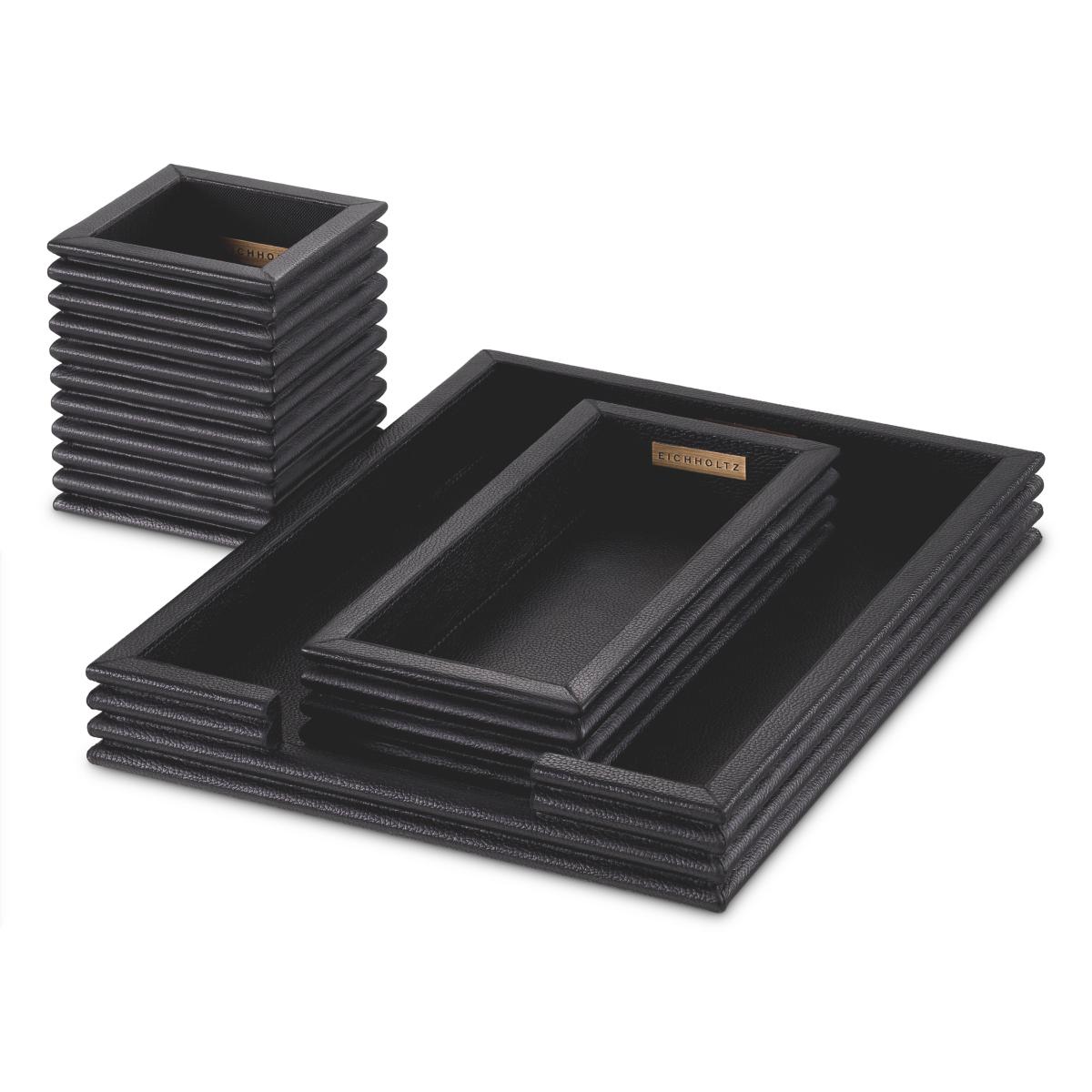 Eichholtz 120665 Elvane Black Leather Desk Set