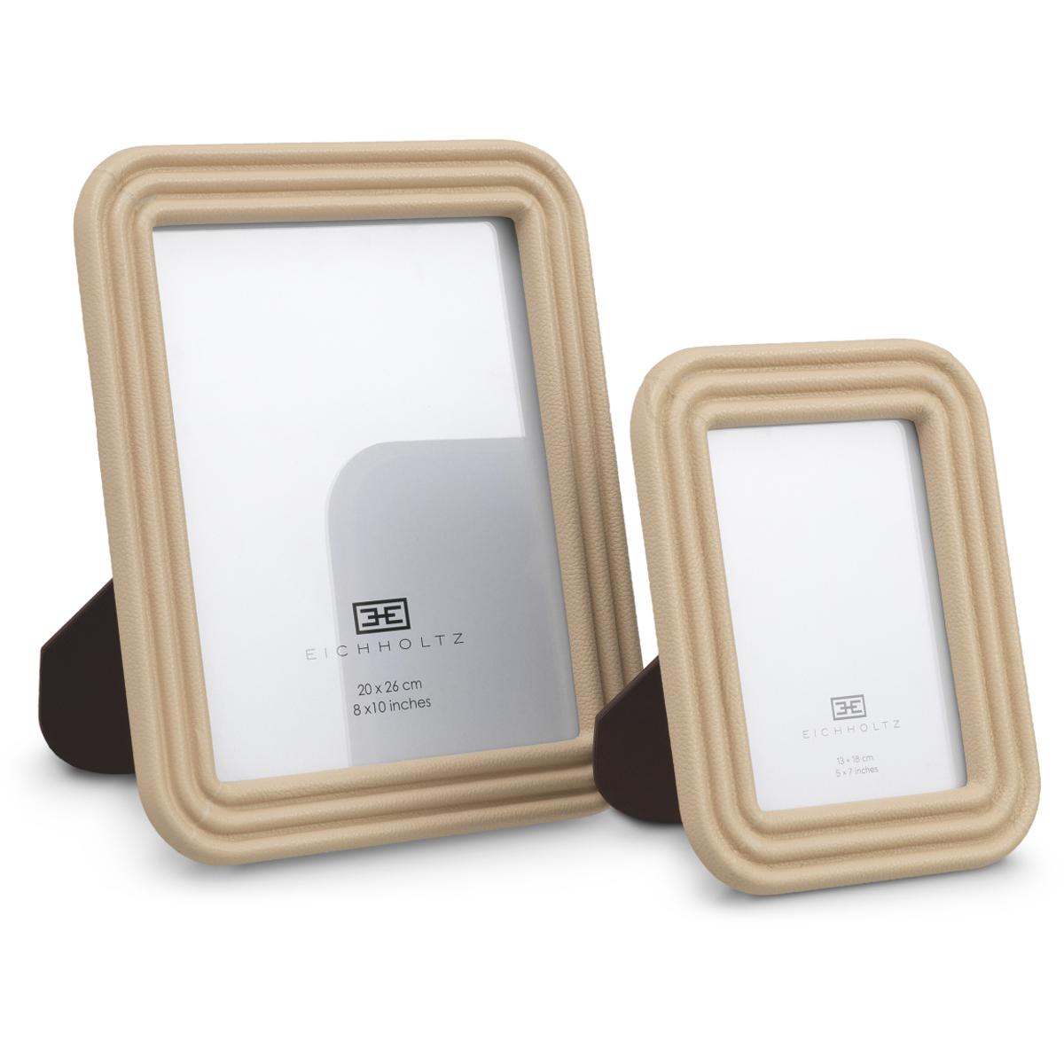 Elvane Tan Leather Picture Frame Set of 2