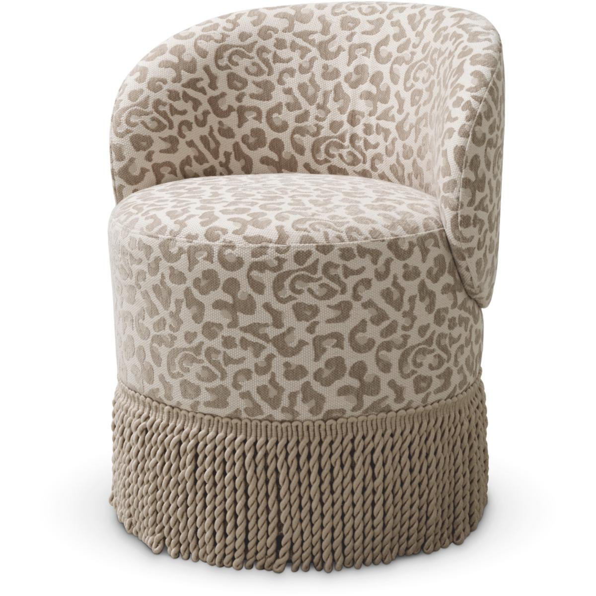 Eichholtz A120611 Greer Harley Leopard Beige Dining Chair