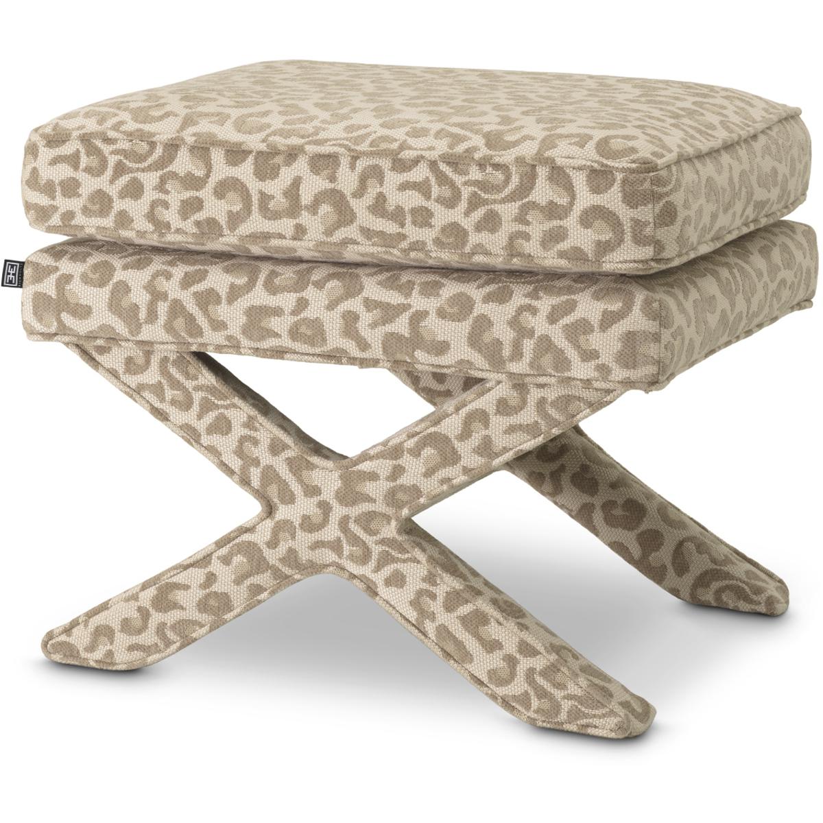 Eichholtz A120576 Cordoba 19.69 inch Harley Leopard Beige Stool