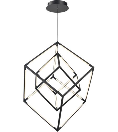 Elk Home 85145/LED Cube Squared LED 18 inch Matte Black Pendant Ceiling Light photo