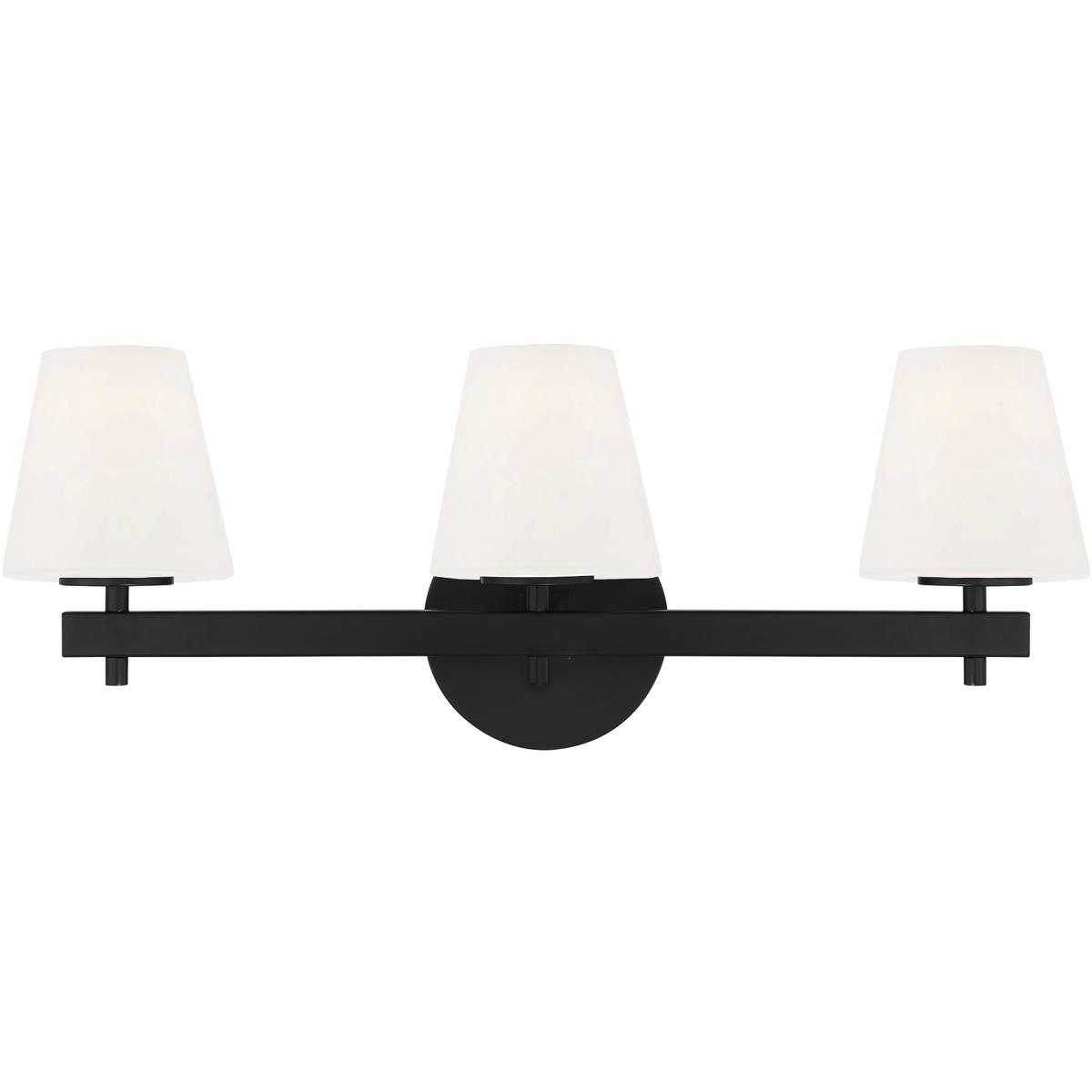 Decovio ED0720303BK Harleigh 3 Light 24.25 inch Black Bathroom Vanity Wall Light