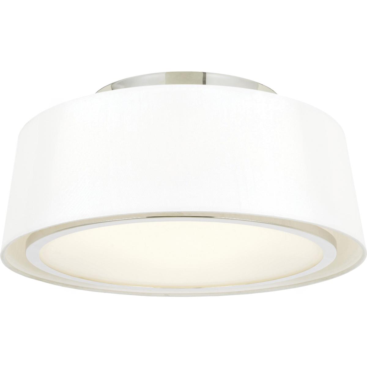 Decovio ED0953503PN Stevens 3 Light 18 inch Polished Nickel Semi Flush Ceiling Light
