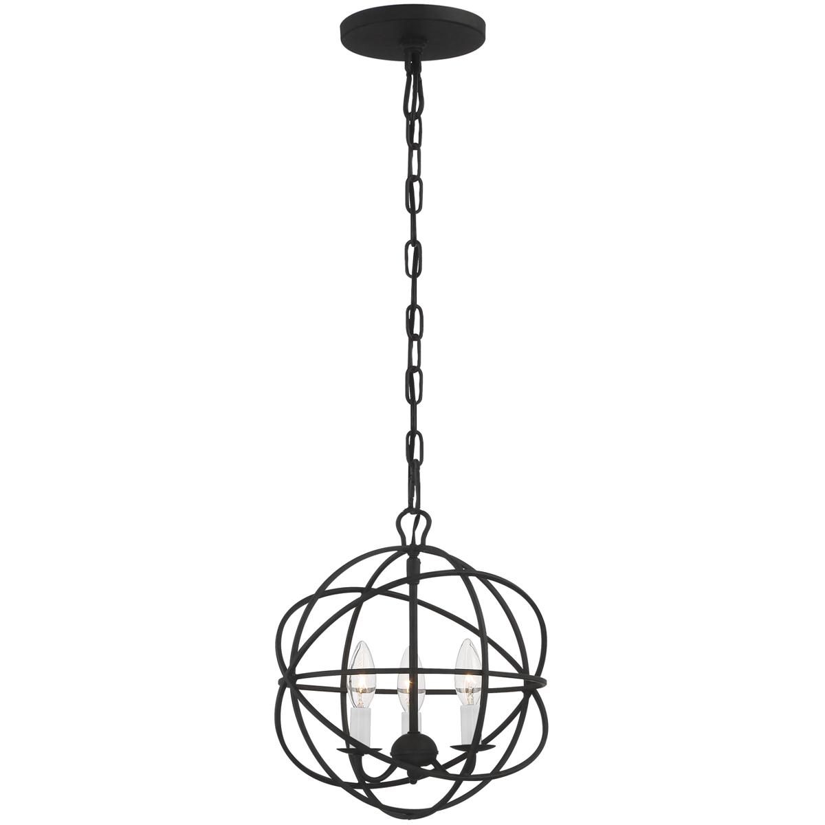 Bowery + Grove ED9272203BK Somma Way 3 Light 12.5 inch Black Mini Chandelier Ceiling Light