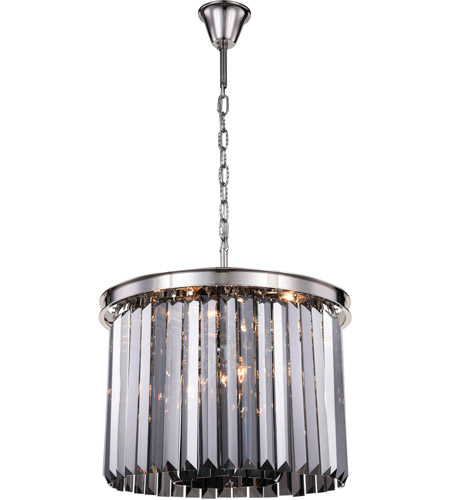 Polished Nickel Pendant Light elegant lighting 1238d20pn ss rc sydney 6 light 20 inch polished nickel pendant ceiling