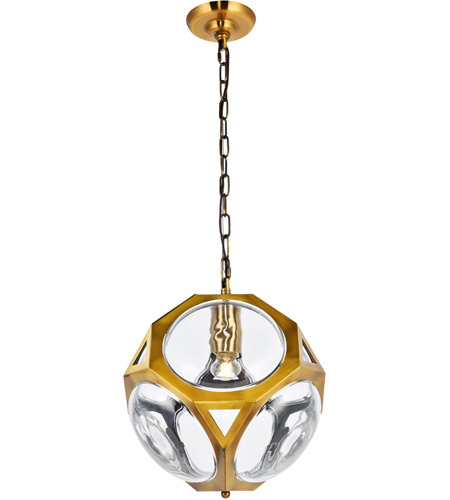 Vega 1 Light 13 Inch Light Antique Brass Pendant Ceiling Light Urban Classic