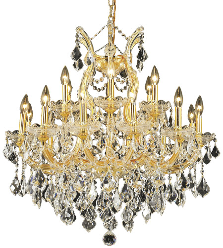 Gold Dining Chandelier Ceiling Light, Maria Theresa Chandelier Gold