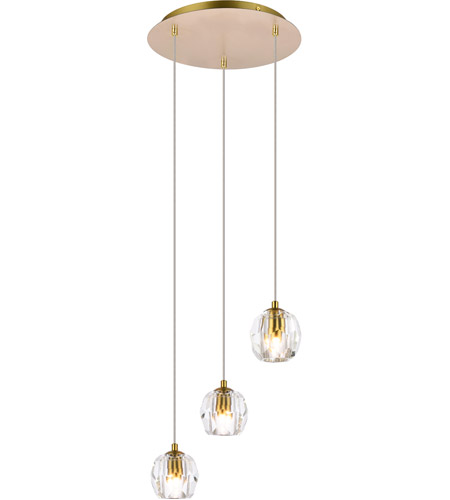 Elegant Lighting 3505D12G Eren 3 Light 