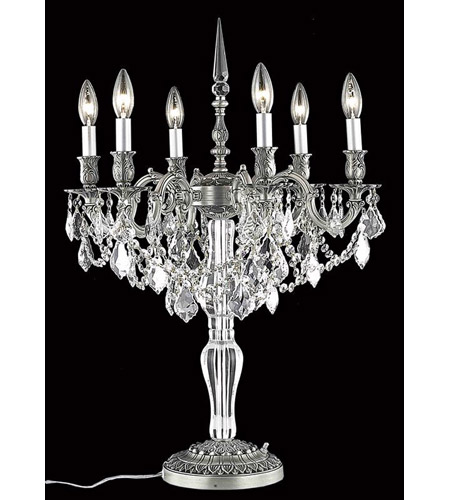 Elegant Lighting Monarch 6 Light Table, Swarovski Table Lamps