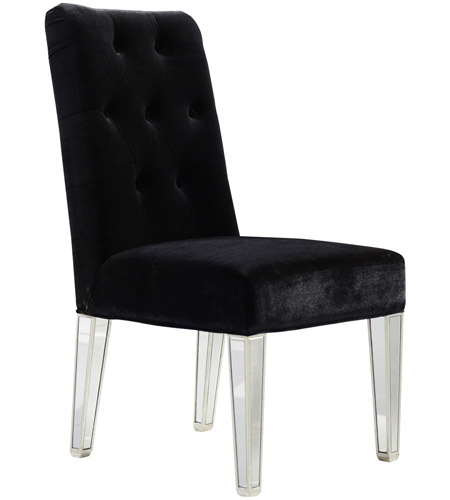 Elegant Lighting MF5-5107SC Mirage Black with Silver and Clear Mirror Accent Chair photo