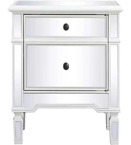 Elegant Lighting Mf6 1016aw Contempo 27 X 24 Inch Antique White End Table