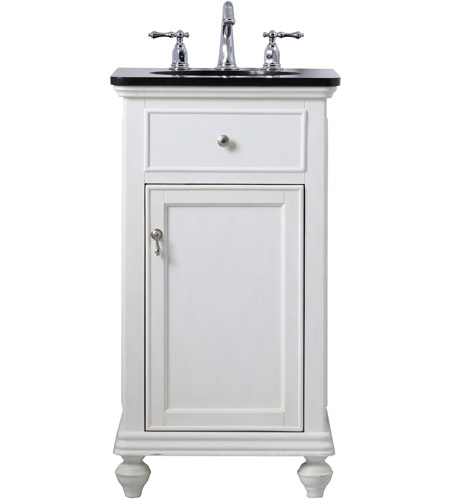 Elegant Lighting Vf12319aw Otto 38 X 19 X 70 Inch Antique White Vanity Sink Set