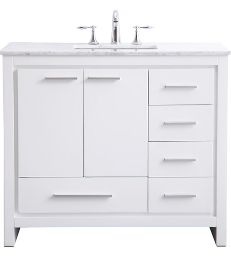 Elegant Lighting Vf12840wh Filipo 80 X 21 X 70 Inch White Vanity Sink Set