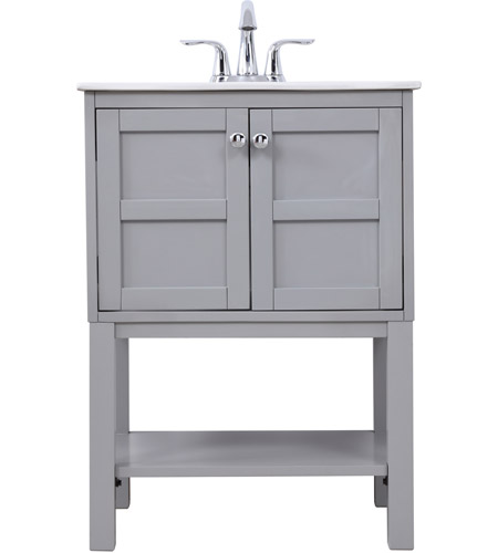 Elegant Lighting Vf2524gr Mason 24 X 19 X 33 Inch Grey Vanity Sink Set