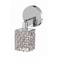 Elegant Lighting 1281W-R-S-CL/SA Mini 1 Light 5 inch Chrome Wall Sconce Wall Light in Clear, Spectra Swarovski, Round, Square photo thumbnail