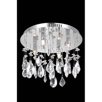 Elegant Lighting Mirage 4 Light Flush Mount in Chrome with Royal Cut Clear Crystal 5903F12C/RC photo thumbnail
