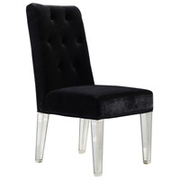 Elegant Lighting MF5-5107SC Mirage Black with Silver and Clear Mirror Accent Chair photo thumbnail
