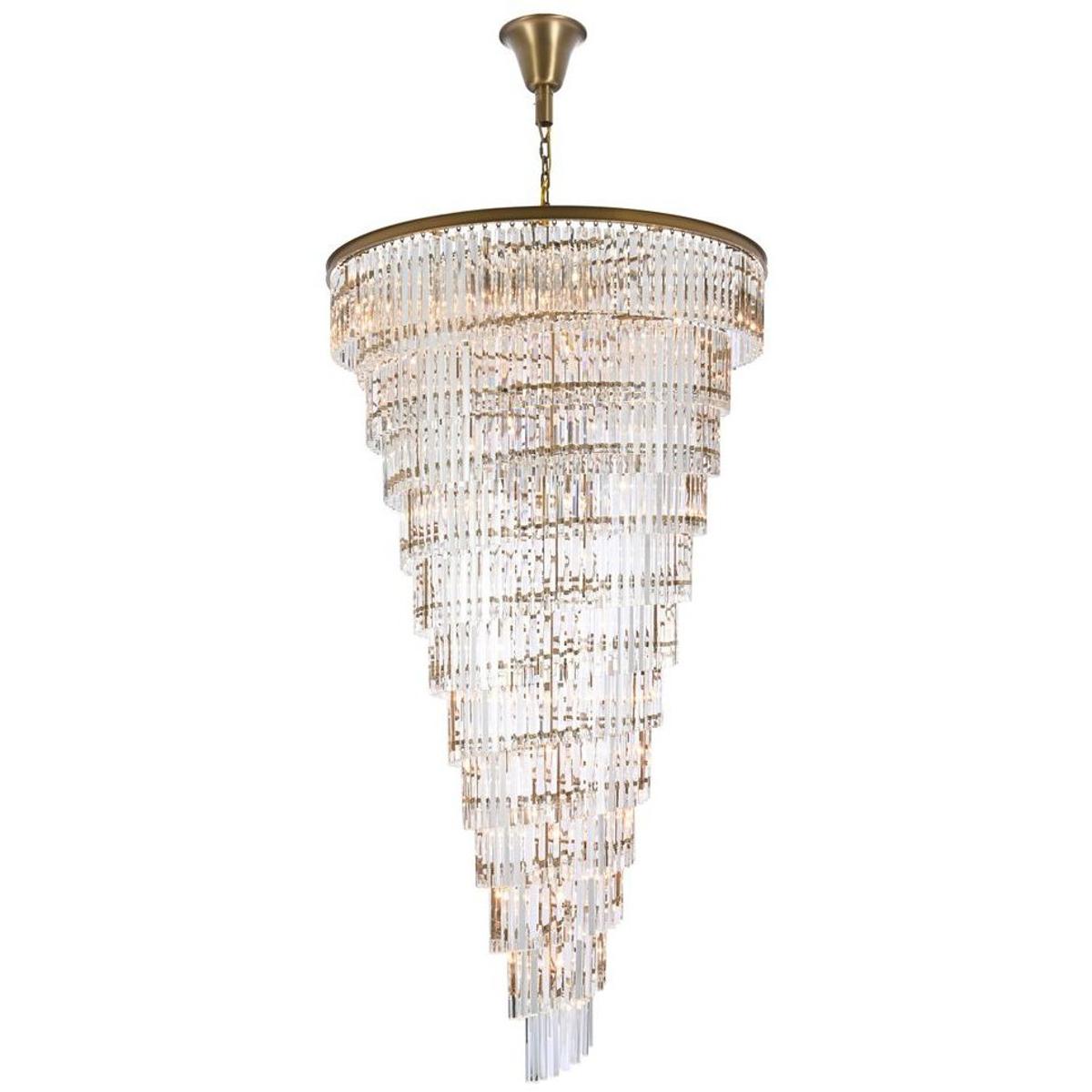 Elegant Lighting 1201SR48SG/RC Sydney 58 Light 48 inch Satin Gold Chandelier Ceiling Light
