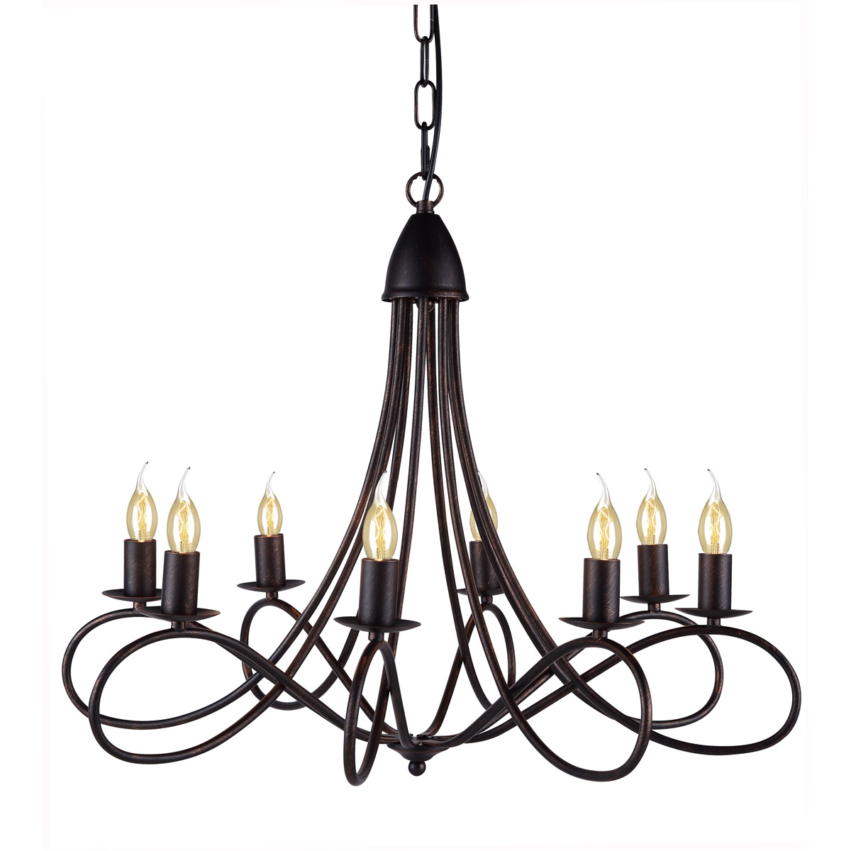 Chandelier Wrought Iron Dark Bronze Kitchen Living Dining Room