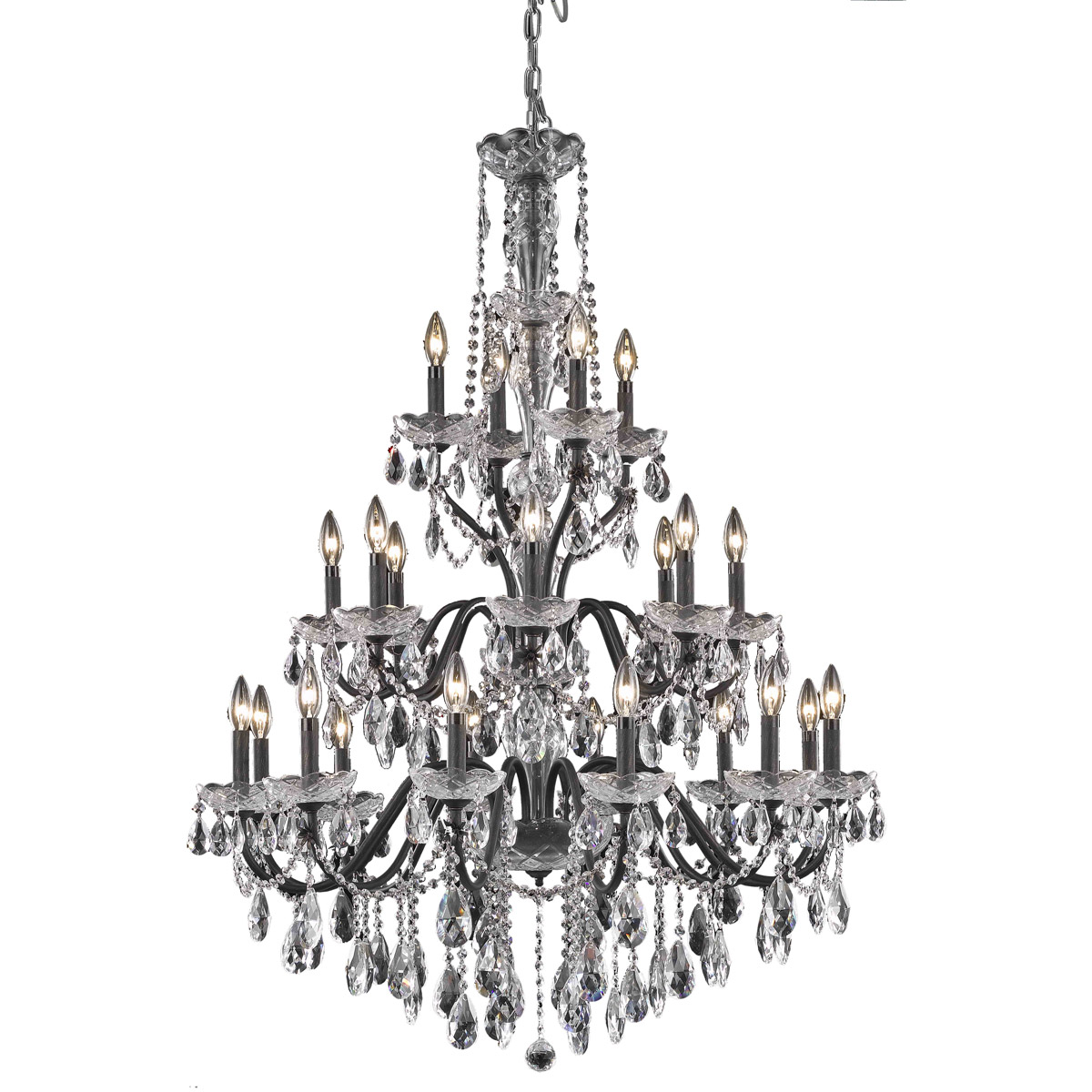 ELEGANT LIGHTING 2016G36DB/RC St. Francis Foyer Pendant Dark Bronze